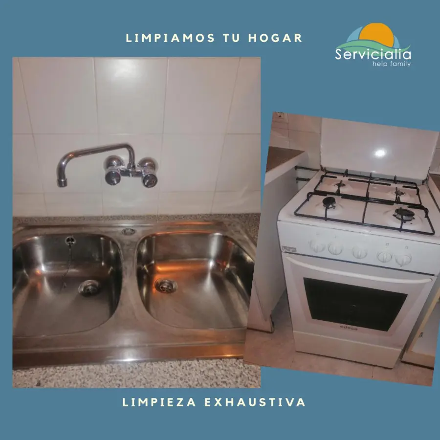 Limpieza exhaustiva de cocina: antes y después – Servicialia